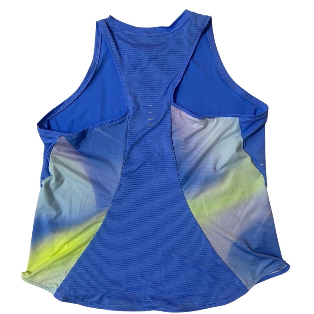 Nike Running Tank Top Womens L Blue New Gradient Reflective IB8828-494